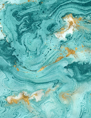 Fenster Rollo in Türkis mit Granitoptik