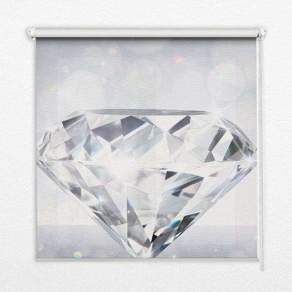 Rollo lichtundurchlässig mit Diamantenmuster