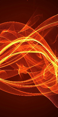 Fenster Rollo mit abstraktem orangefarbenem Motiv