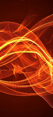 Fenster Rollo mit abstraktem orangefarbenem Motiv