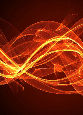 Fenster Rollo mit abstraktem orangefarbenem Motiv