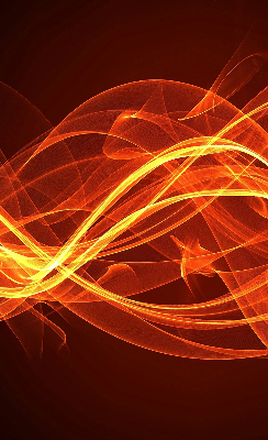 Fenster Rollo mit abstraktem orangefarbenem Motiv