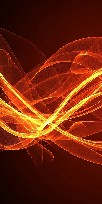 Fenster Rollo mit abstraktem orangefarbenem Motiv