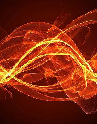 Fenster Rollo mit abstraktem orangefarbenem Motiv