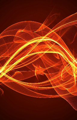 Fenster Rollo mit abstraktem orangefarbenem Motiv