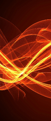 Fenster Rollo mit abstraktem orangefarbenem Motiv