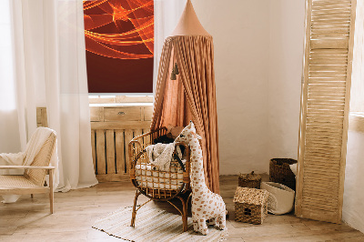 Fenster Rollo mit abstraktem orangefarbenem Motiv