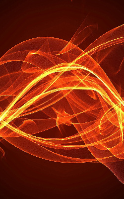 Fenster Rollo mit abstraktem orangefarbenem Motiv
