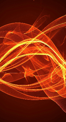Fenster Rollo mit abstraktem orangefarbenem Motiv
