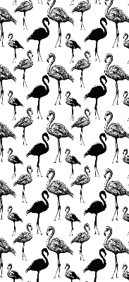 Rollo lichtundurchlässig mit schwarzem Flamingo-Motiv