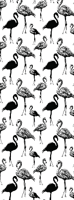 Rollo lichtundurchlässig mit schwarzem Flamingo-Motiv