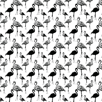 Rollo lichtundurchlässig mit schwarzem Flamingo-Motiv