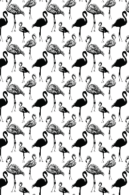 Rollo lichtundurchlässig mit schwarzem Flamingo-Motiv