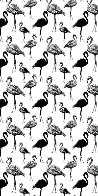 Rollo lichtundurchlässig mit schwarzem Flamingo-Motiv