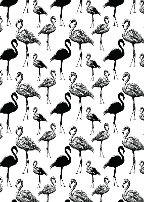 Rollo lichtundurchlässig mit schwarzem Flamingo-Motiv