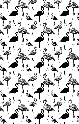 Rollo lichtundurchlässig mit schwarzem Flamingo-Motiv