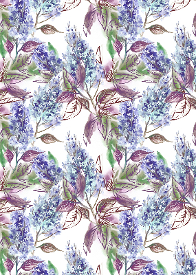 Fenster Rollo mit sommerlichem Blumenmuster