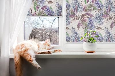 Fenster Rollo mit sommerlichem Blumenmuster