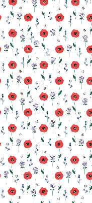 Verdunkelungsrollo mit Mohnblumenmuster