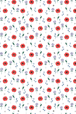 Verdunkelungsrollo mit Mohnblumenmuster