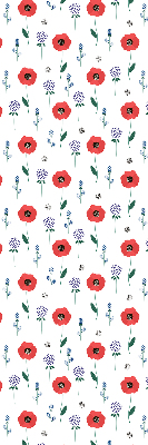 Verdunkelungsrollo mit Mohnblumenmuster