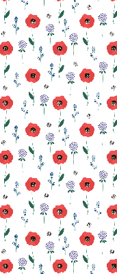 Verdunkelungsrollo mit Mohnblumenmuster