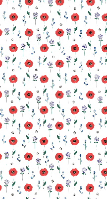 Verdunkelungsrollo mit Mohnblumenmuster