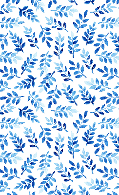 Fenster Rollo mit blauem Blattmuster