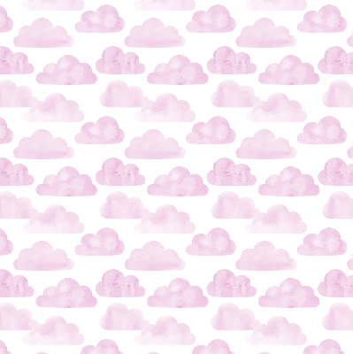 Rollo lichtundurchlässig mit rosa Wolkenmuster