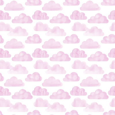 Rollo lichtundurchlässig mit rosa Wolkenmuster