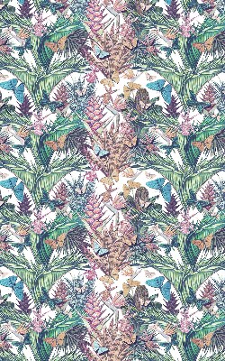Fenster Rollo mit Schmetterlings- und Blumenmotiv