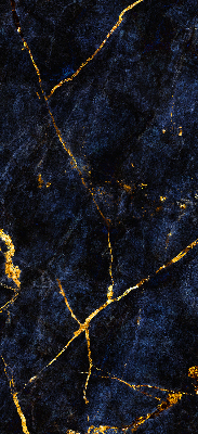 Verdunkelungsrollo in marineblauem Marmordessin