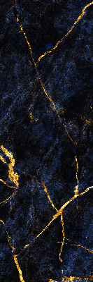 Verdunkelungsrollo in marineblauem Marmordessin