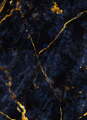 Verdunkelungsrollo in marineblauem Marmordessin