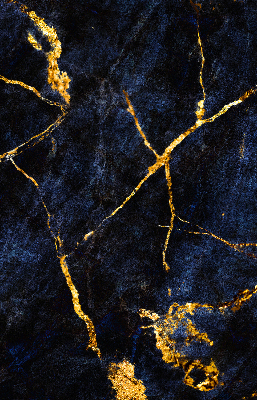 Verdunkelungsrollo in marineblauem Marmordessin