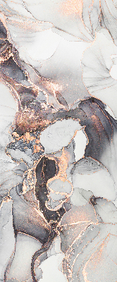 Fenster Rollo in grauer Marmoroptik