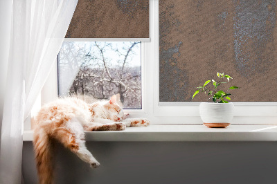 Fenster Rollo mit Motiv rostiges Blech