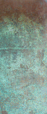 Rollo lichtundurchlässig mit grün lackiertem Metallblech als Bedienseite