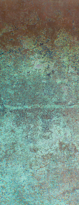 Rollo lichtundurchlässig mit grün lackiertem Metallblech als Bedienseite