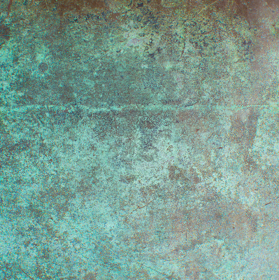 Rollo lichtundurchlässig mit grün lackiertem Metallblech als Bedienseite