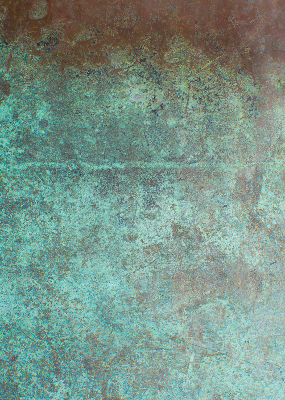 Rollo lichtundurchlässig mit grün lackiertem Metallblech als Bedienseite