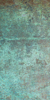 Rollo lichtundurchlässig mit grün lackiertem Metallblech als Bedienseite