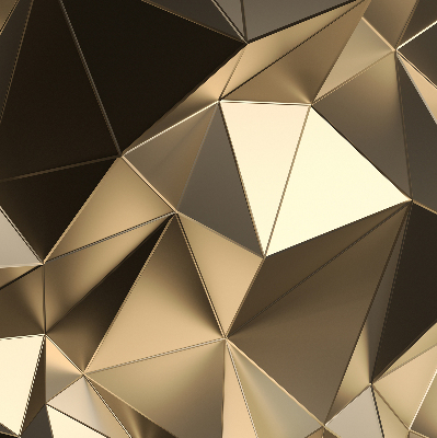 Verdunkelungsrollo mit goldenen Dreiecksmotiven