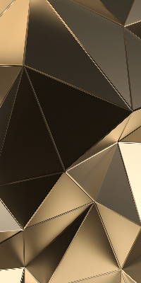 Verdunkelungsrollo mit goldenen Dreiecksmotiven