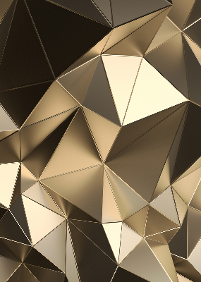 Verdunkelungsrollo mit goldenen Dreiecksmotiven
