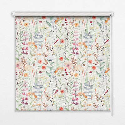 Verdunkelungsrollo mit bunten Blumenmotiv
