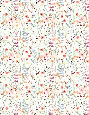 Verdunkelungsrollo mit bunten Blumenmotiv