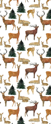 Fenster Rollo mit dezentem Hirsche- und Rehe‑Motiv