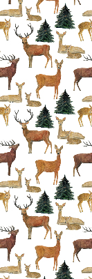 Fenster Rollo mit dezentem Hirsche- und Rehe‑Motiv