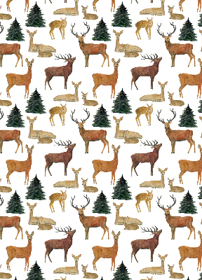 Fenster Rollo mit dezentem Hirsche- und Rehe‑Motiv